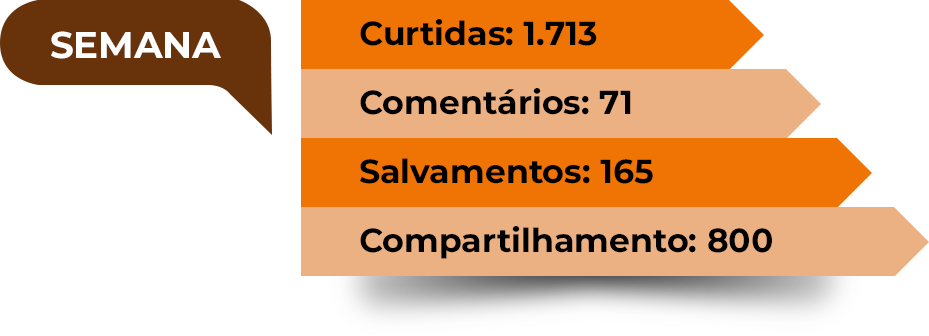 Dados de engajamento feed semanal