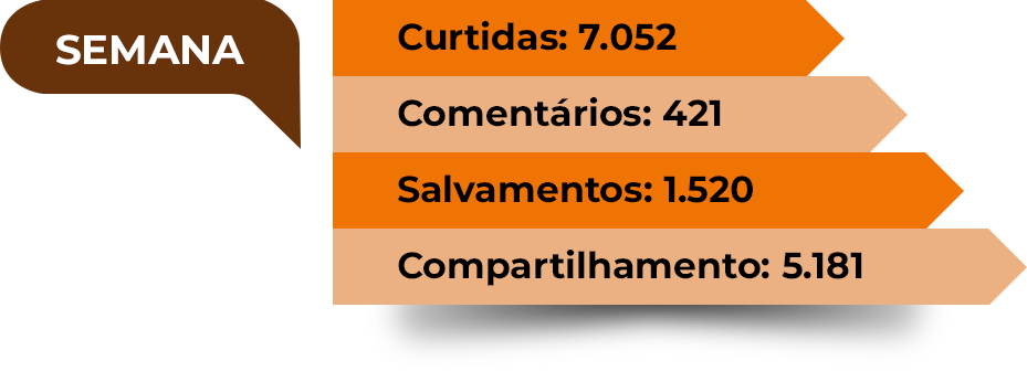 Dados de engajamento reels semanal